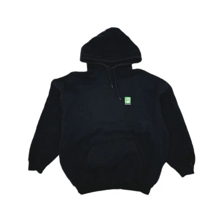 Balenciaga Balenciaga Black Eco-Friendly BB Print Hoodie Size US M / EU 48-50 / 2 - 2 Thumbnail