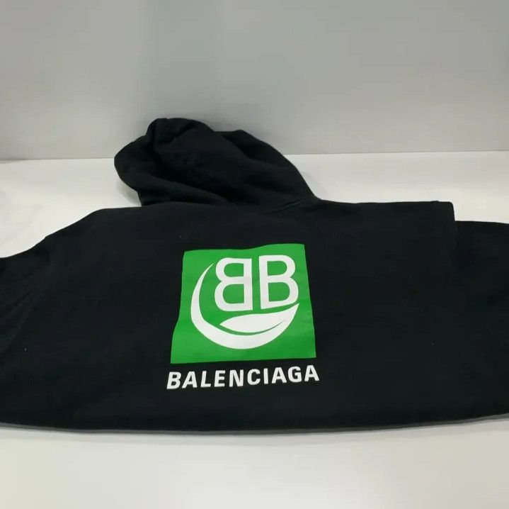 Balenciaga Balenciaga Black Eco-Friendly BB Print Hoodie Size US M / EU 48-50 / 2 - 17 Thumbnail
