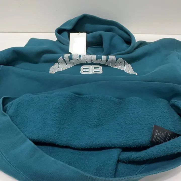Balenciaga Balenciaga Blue Logo Hoodie for Men Size US S / EU 44-46 / 1 - 8 Thumbnail