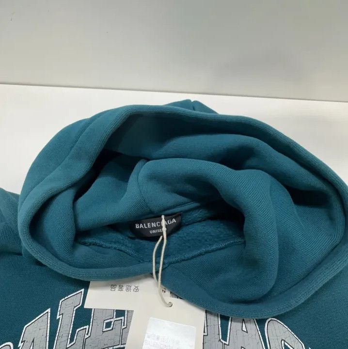 Balenciaga Balenciaga Blue Logo Hoodie for Men Size US S / EU 44-46 / 1 - 7 Thumbnail