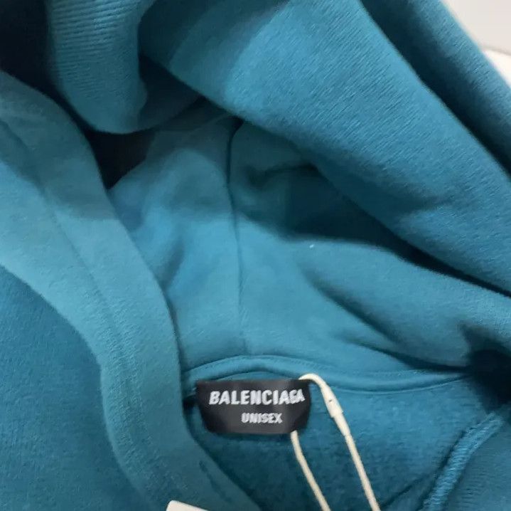 Balenciaga Balenciaga Blue Logo Hoodie for Men Size US S / EU 44-46 / 1 - 6 Thumbnail