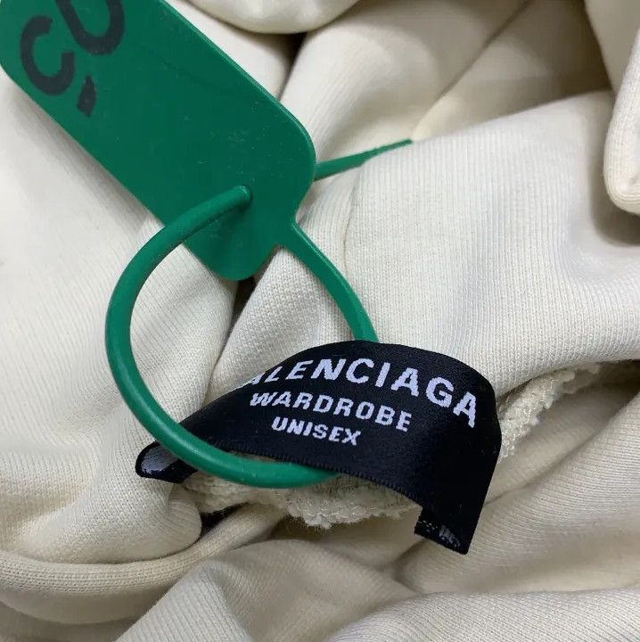 Balenciaga Balenciaga Logo Print White Hoodie Unisex Size US XS / EU 42 / 0 - 6 Thumbnail