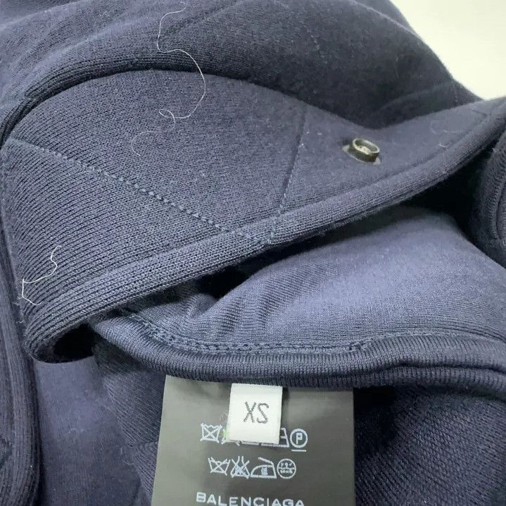 Balenciaga Balenciaga Black Wool Patterned Long Sleeve Coat Size US XS / EU 42 / 0 - 4 Thumbnail