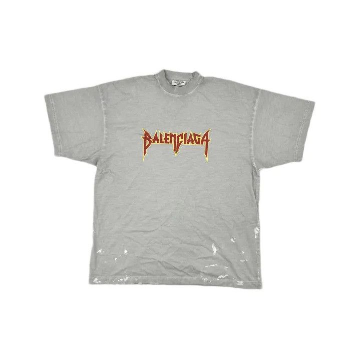 Balenciaga Balenciaga SS22 Metallica Print Short Sleeve T-Shirt Size US M / EU 48-50 / 2 - 2 Thumbnail