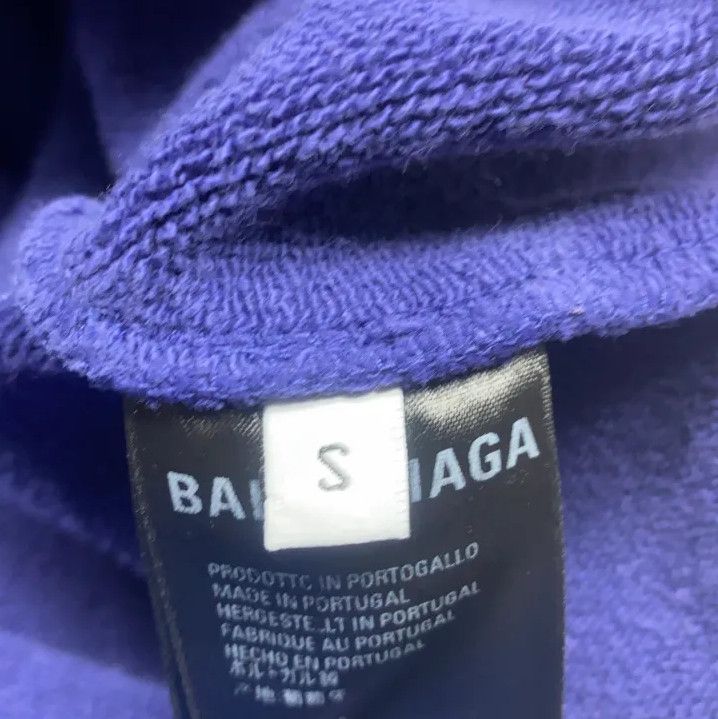 Balenciaga Balenciaga Men's Blue Printed Hoodie Size US S / EU 44-46 / 1 - 8 Thumbnail