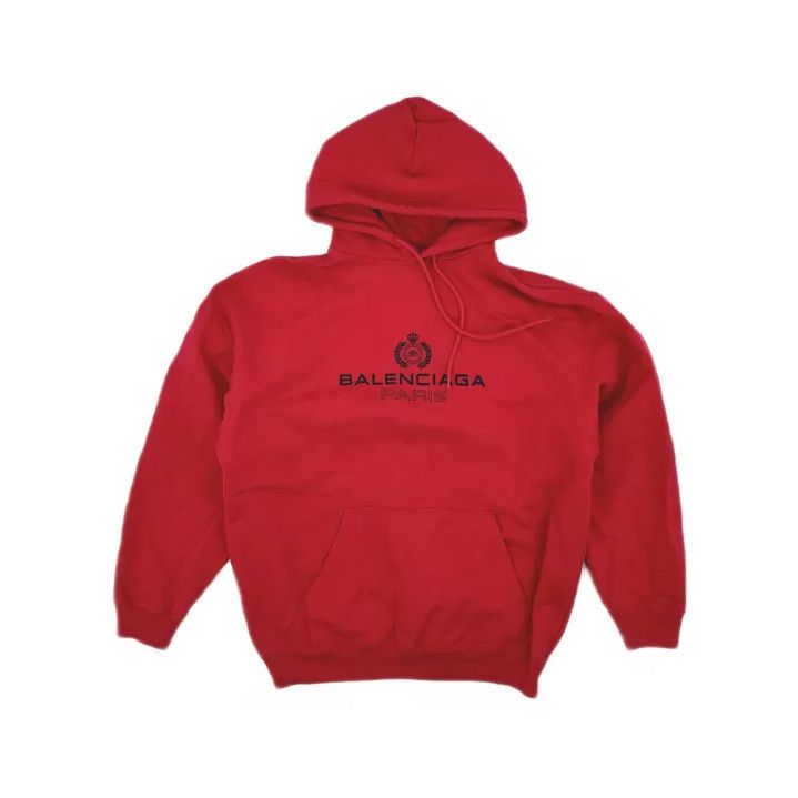Balenciaga Balenciaga Red Logo Hoodie Size US S / EU 44-46 / 1 - 2 Thumbnail