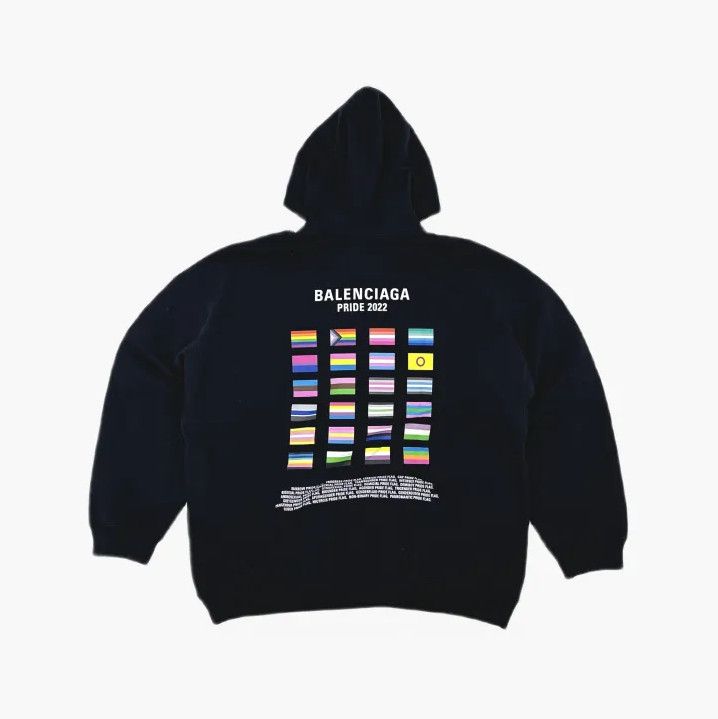 Balenciaga Balenciaga PRIDE 22 Black Logo Hoodie Size US XXS / EU 40 - 3 Thumbnail