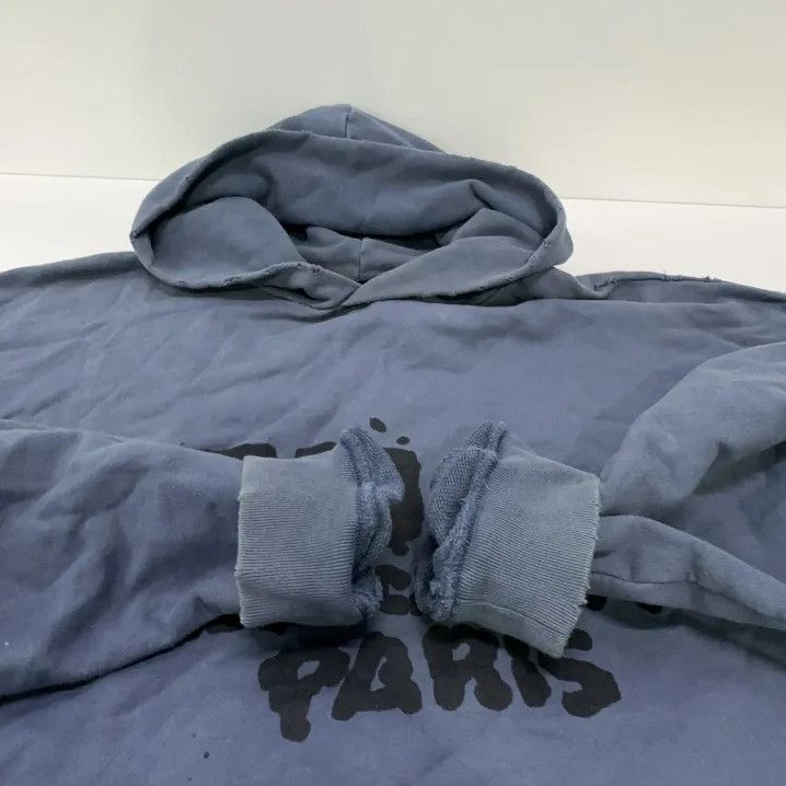 Balenciaga Balenciaga Blue Logo Print Long Sleeve Hoodie Size US S / EU 44-46 / 1 - 10 Thumbnail