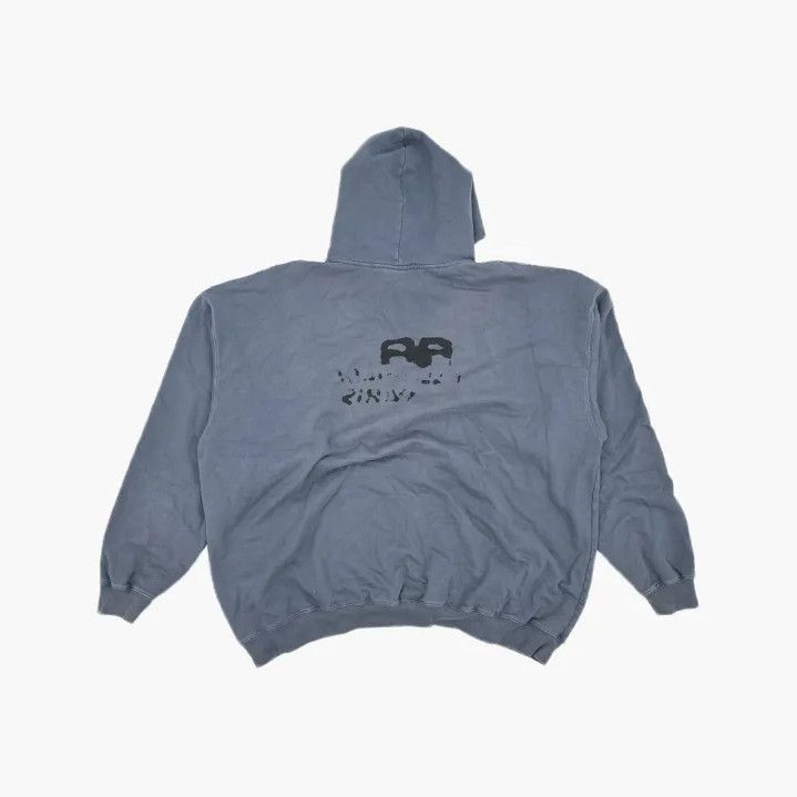 Balenciaga Balenciaga Blue Logo Print Long Sleeve Hoodie Size US S / EU 44-46 / 1 - 3 Thumbnail