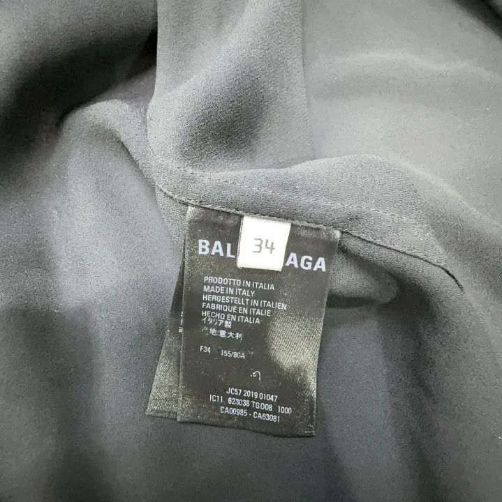 Balenciaga Balenciaga Black Long Sleeve Shirt with Logo Size US XS / EU 42 / 0 - 4 Thumbnail