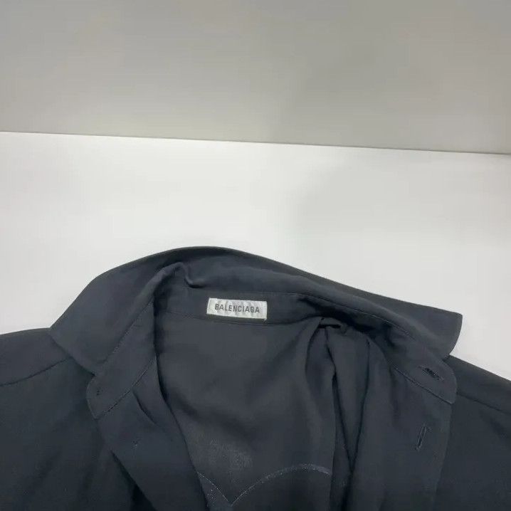 Balenciaga Balenciaga Black Long Sleeve Shirt with Logo Size US XS / EU 42 / 0 - 6 Thumbnail