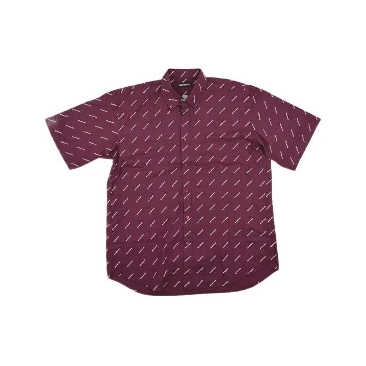 Balenciaga Balenciaga Red Logo Print Short Sleeve Polo Shirt Size US M / EU 48-50 / 2 - 2 Thumbnail