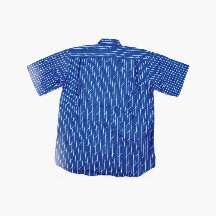 Balenciaga Balenciaga Striped Logo Print Short Sleeve Shirt Size US M / EU 48-50 / 2 - 3 Thumbnail