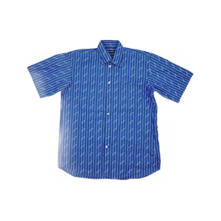 Balenciaga Balenciaga Striped Logo Print Short Sleeve Shirt Size US M / EU 48-50 / 2 - 2 Thumbnail