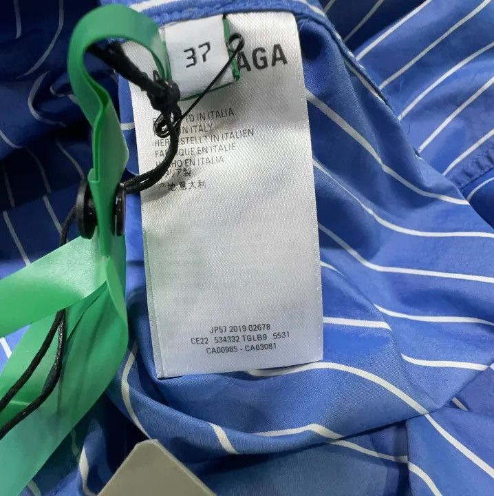 Balenciaga Balenciaga Striped Logo Print Short Sleeve Shirt Size US M / EU 48-50 / 2 - 6 Thumbnail
