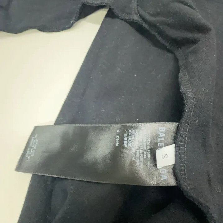 Balenciaga Balenciaga Black Logo Embroidered Short Sleeve T-Shirt Size US S / EU 44-46 / 1 - 4 Thumbnail