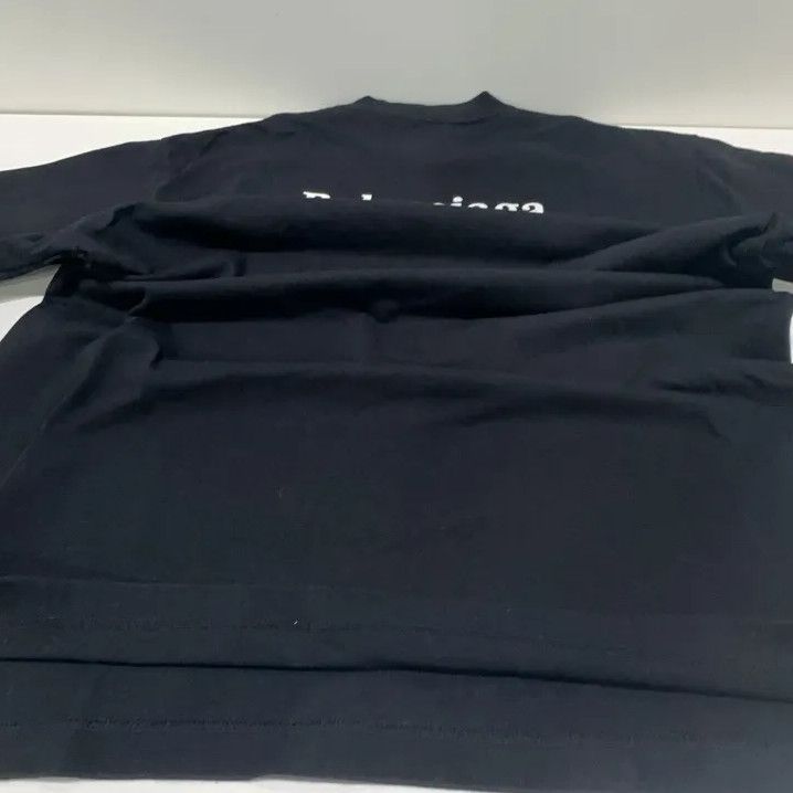 Balenciaga Balenciaga Black Logo Embroidered Short Sleeve T-Shirt Size US S / EU 44-46 / 1 - 12 Thumbnail