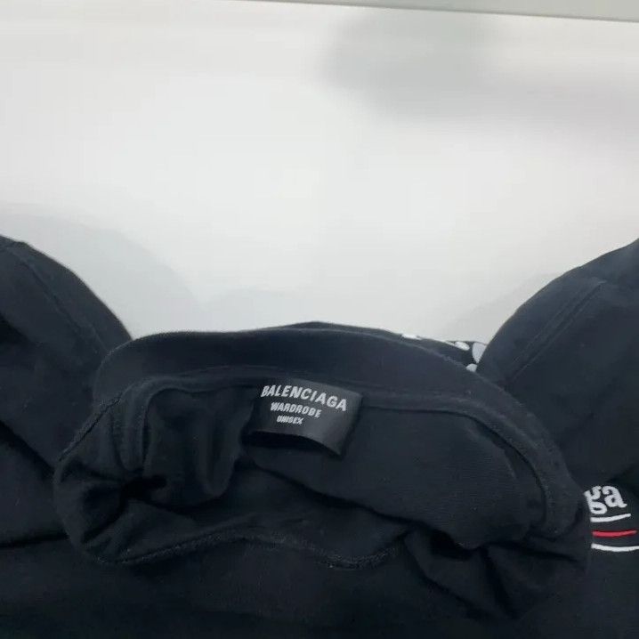 Balenciaga Balenciaga Black Logo Embroidered Short Sleeve T-Shirt Size US S / EU 44-46 / 1 - 7 Thumbnail