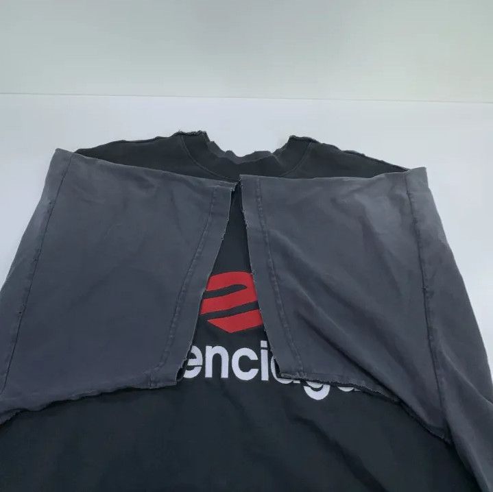 Balenciaga Balenciaga Black Logo Print Short Sleeve T-Shirt Size US L / EU 52-54 / 3 - 13 Thumbnail