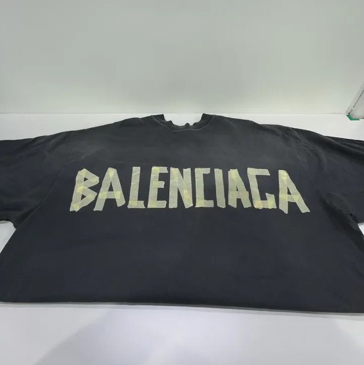 Balenciaga Balenciaga Black Logo Print Short Sleeve T-Shirt Size US L / EU 52-54 / 3 - 10 Thumbnail