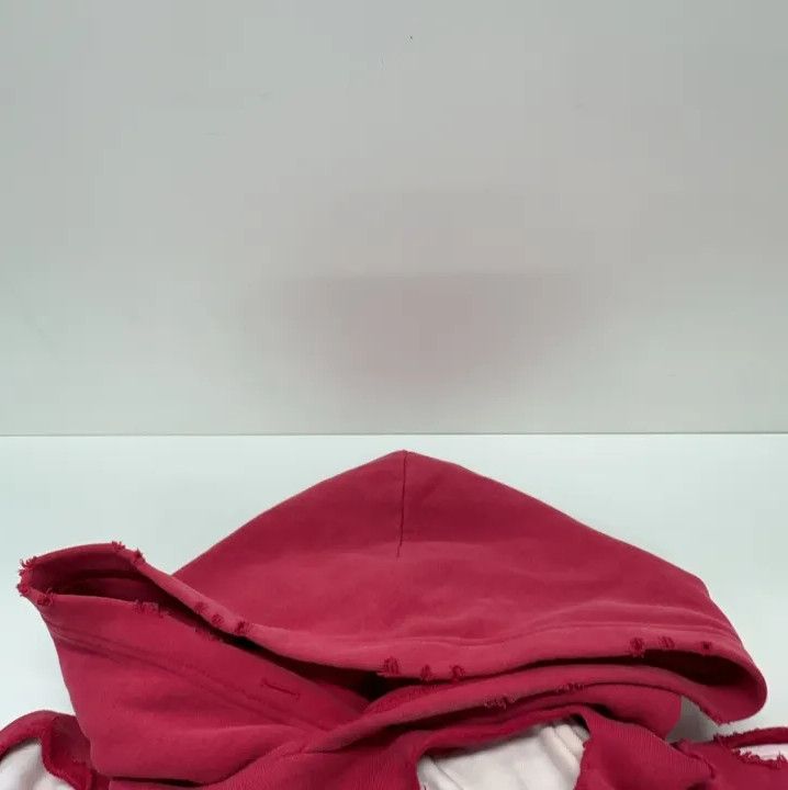 Balenciaga Balenciaga Classic Distressed Red Hooded Sweatshirt Size US XXS / EU 40 - 8 Thumbnail