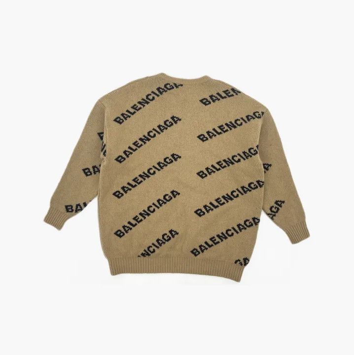 Balenciaga Balenciaga Logo Knit Sweater in Beige Size US XS / EU 42 / 0 - 3 Thumbnail