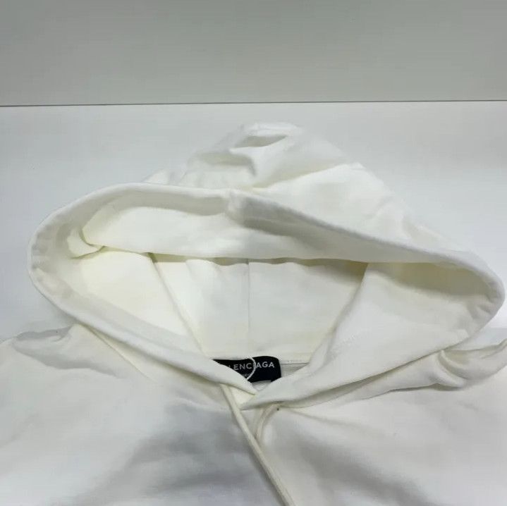Balenciaga Balenciaga Letter Pattern White Hoodie Size US XS / EU 42 / 0 - 7 Thumbnail