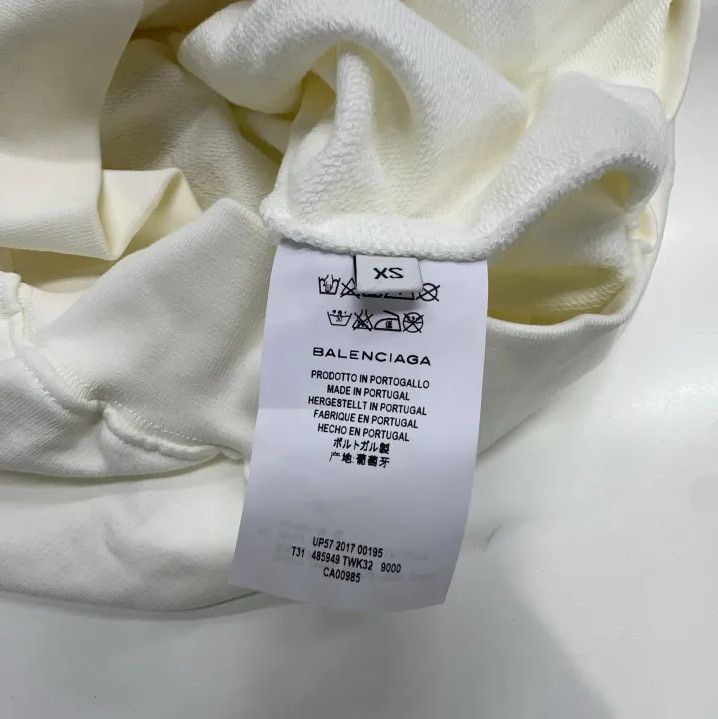 Balenciaga Balenciaga Letter Pattern White Hoodie Size US XS / EU 42 / 0 - 4 Thumbnail