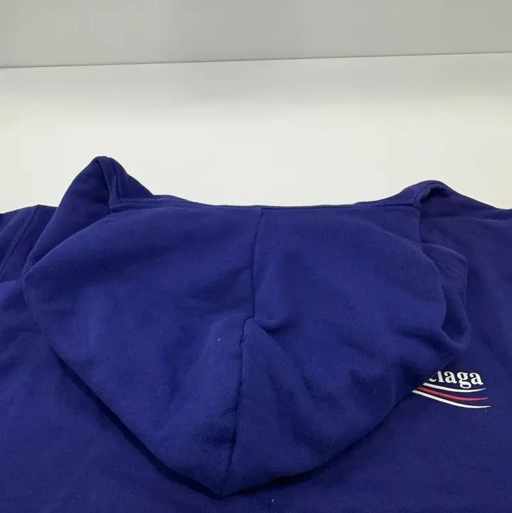 Balenciaga Balenciaga Blue Hooded Sweatshirt Size US S / EU 44-46 / 1 - 9 Thumbnail