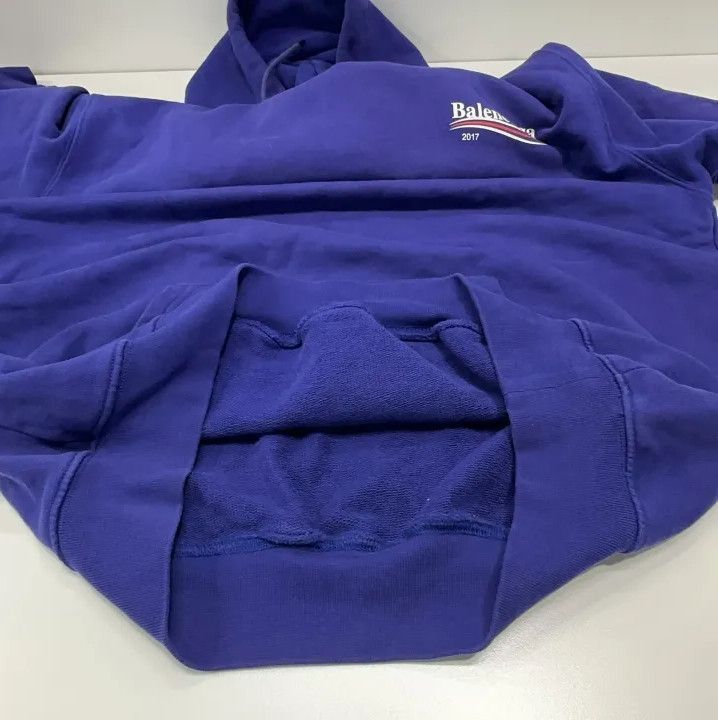 Balenciaga Balenciaga Blue Hooded Sweatshirt Size US S / EU 44-46 / 1 - 12 Thumbnail
