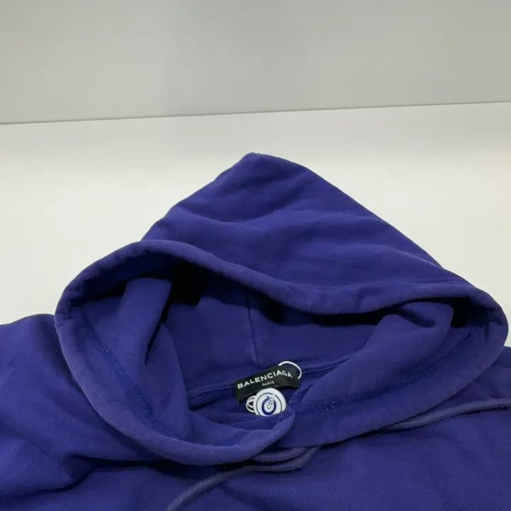 Balenciaga Balenciaga Blue Hooded Sweatshirt Size US S / EU 44-46 / 1 - 7 Thumbnail
