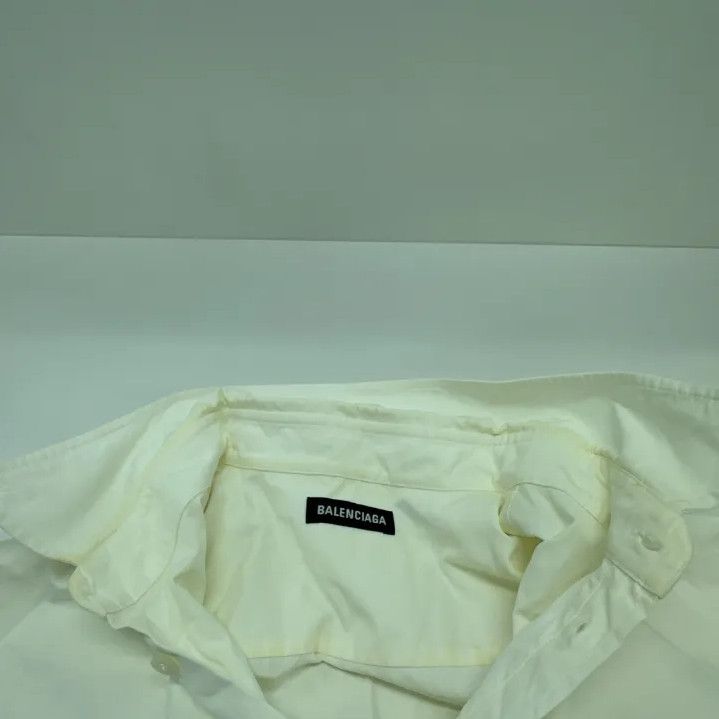 Balenciaga Balenciaga Logo White Short Sleeve Shirt Size US M / EU 48-50 / 2 - 6 Thumbnail