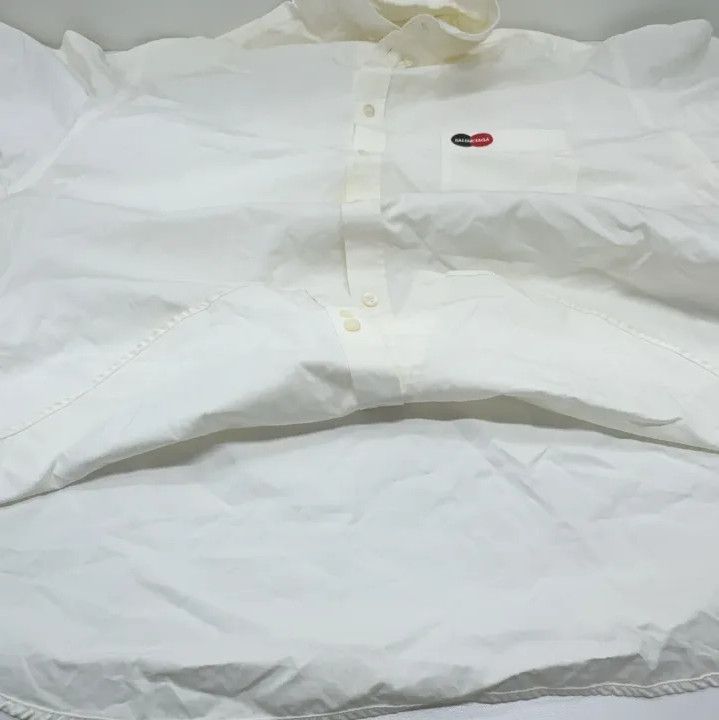 Balenciaga Balenciaga Logo White Short Sleeve Shirt Size US M / EU 48-50 / 2 - 9 Thumbnail
