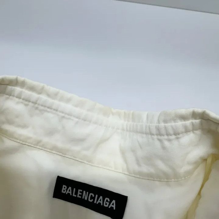 Balenciaga Balenciaga Logo White Short Sleeve Shirt Size US M / EU 48-50 / 2 - 5 Thumbnail