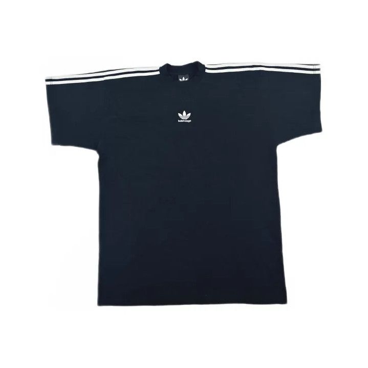 Balenciaga Balenciaga x Adidas Logo Print Black T-Shirt Size US L / EU 52-54 / 3 - 2 Thumbnail