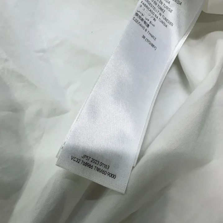 Balenciaga Balenciaga Logo Pattern White Long Sleeve Shirt Size US M / EU 48-50 / 2 - 5 Thumbnail