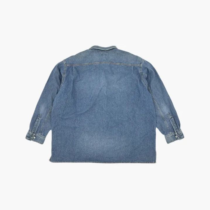 Balenciaga Balenciaga Blue Letter Print Long Sleeve Shirt Size US M / EU 48-50 / 2 - 3 Thumbnail
