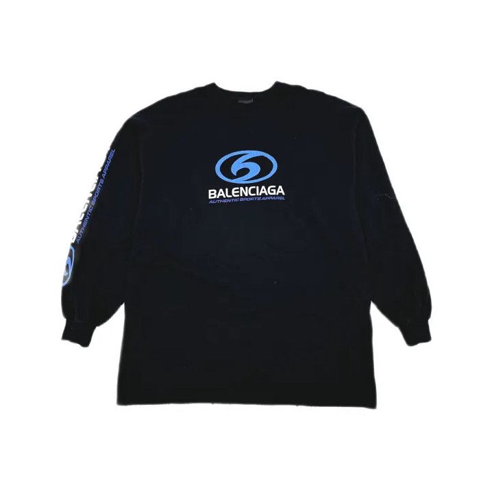 Balenciaga Balenciaga Black Logo Long Sleeve Sweatshirt Size US L / EU 52-54 / 3 - 2 Thumbnail