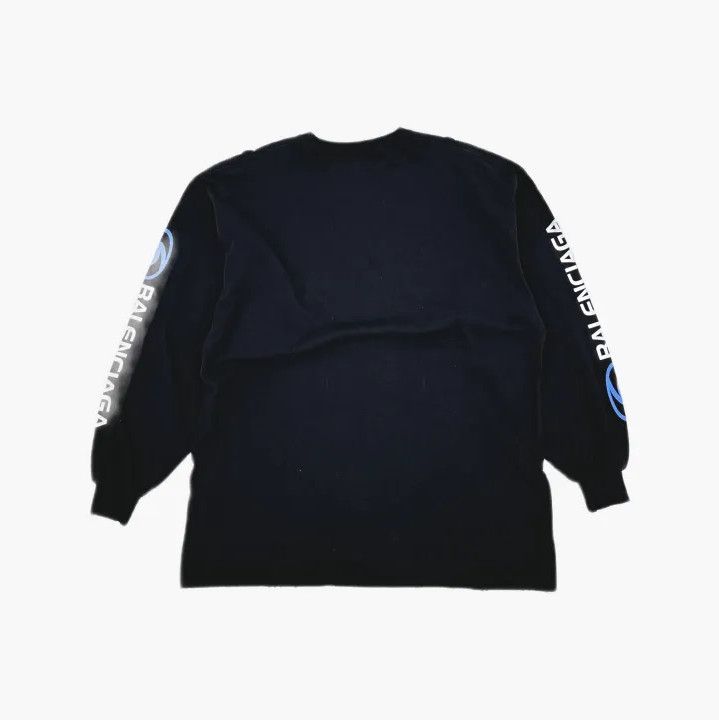 Balenciaga Balenciaga Black Logo Long Sleeve Sweatshirt Size US L / EU 52-54 / 3 - 3 Thumbnail