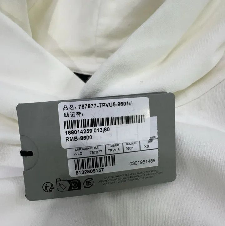 Balenciaga Balenciaga White Hooded Letter Print Sweatshirt Size US XS / EU 42 / 0 - 6 Thumbnail