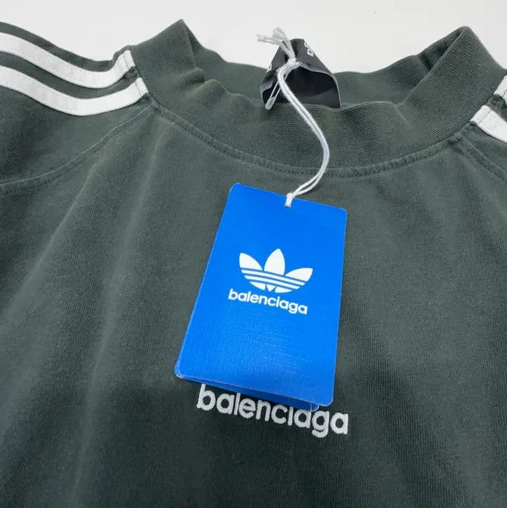 Balenciaga Balenciaga x Adidas Green Logo T-Shirt Size US M / EU 48-50 / 2 - 4 Thumbnail