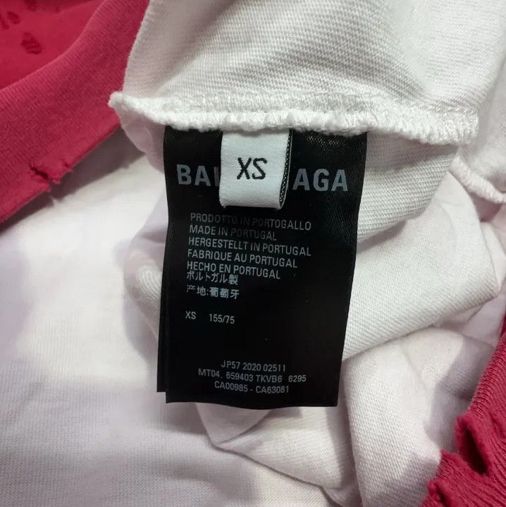 Balenciaga Balenciaga Distressed Logo Red Hoodie for Unisex Size US XS / EU 42 / 0 - 4 Thumbnail