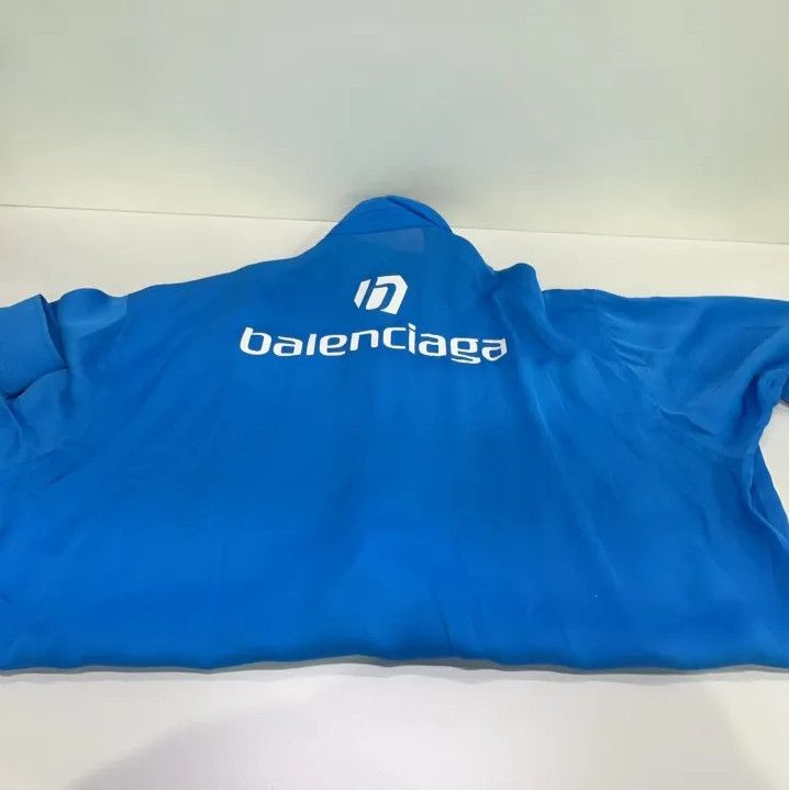 Balenciaga Balenciaga Blue Long Sleeve Shirt with Logo Size US S / EU 44-46 / 1 - 13 Thumbnail