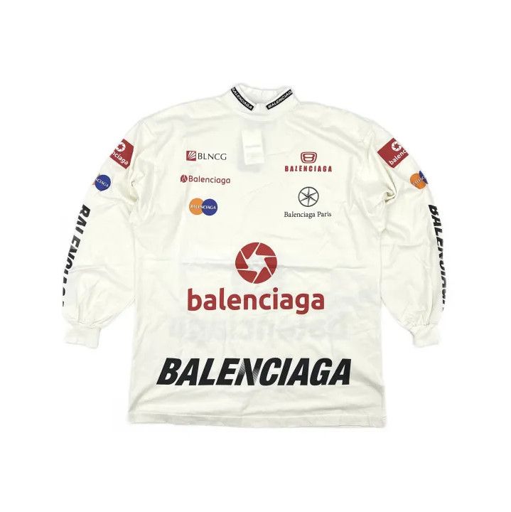 Balenciaga Balenciaga FW23 Logo Print Long Sleeve T-Shirt Size US M / EU 48-50 / 2 - 2 Thumbnail