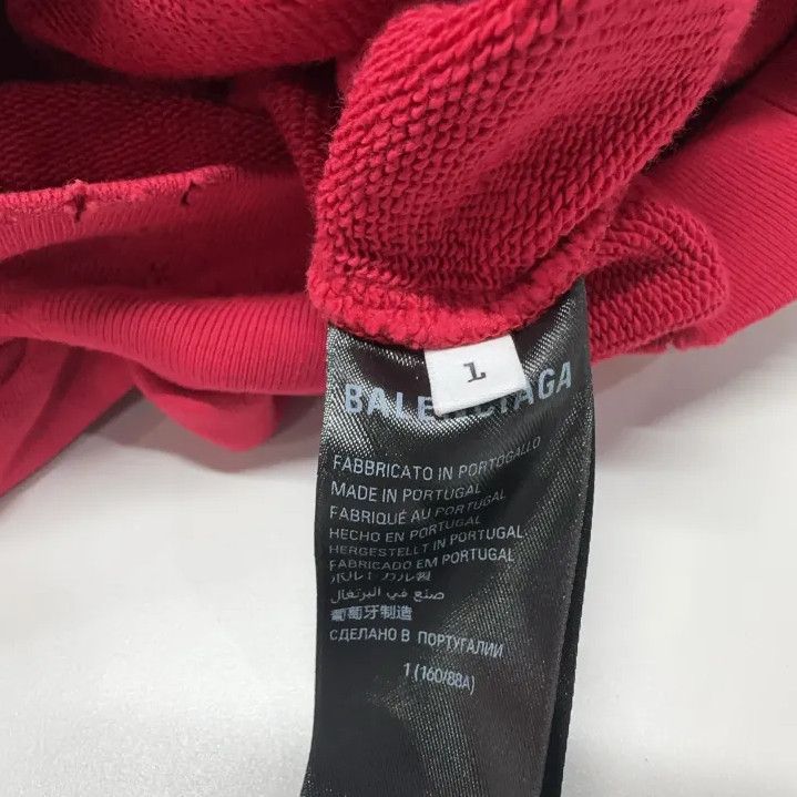 Balenciaga Balenciaga Red Sweatshirt with CD Print Size US M / EU 48-50 / 2 - 6 Thumbnail