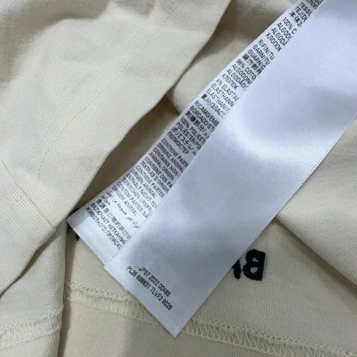 Balenciaga Balenciaga Minimalist Long Sleeve T-Shirt in Beige Size US M / EU 48-50 / 2 - 5 Thumbnail
