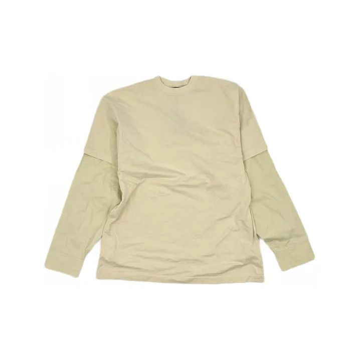 Balenciaga Balenciaga Minimalist Long Sleeve T-Shirt in Beige Size US M / EU 48-50 / 2 - 2 Thumbnail
