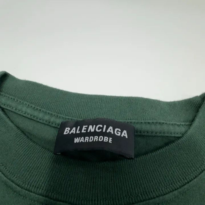 Balenciaga Balenciaga Green Logo Short Sleeve T-Shirt Size US XS / EU 42 / 0 - 6 Thumbnail