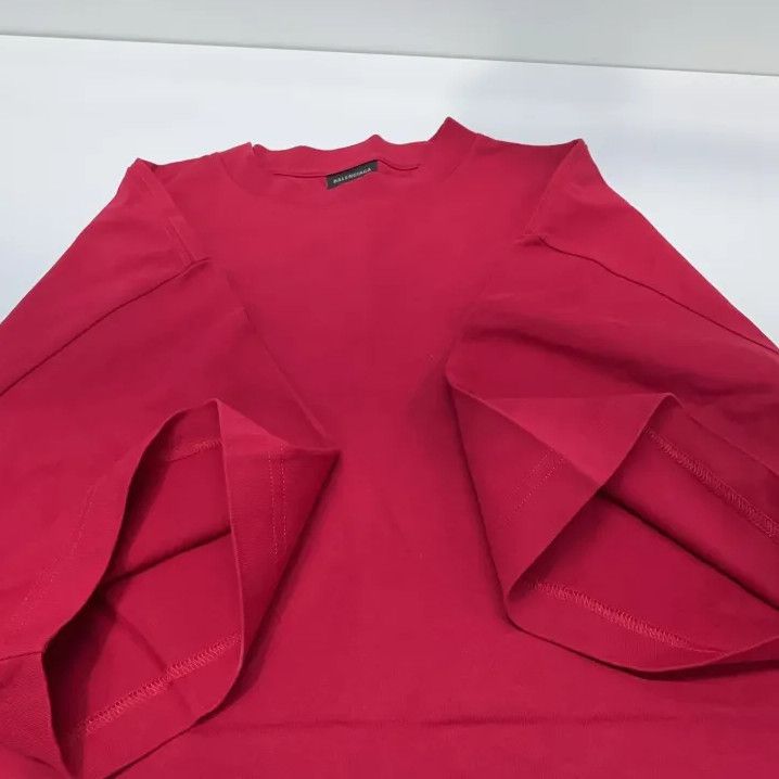 Balenciaga Balenciaga Red Logo Short Sleeve T-Shirt Size US XL / EU 56 / 4 - 8 Thumbnail