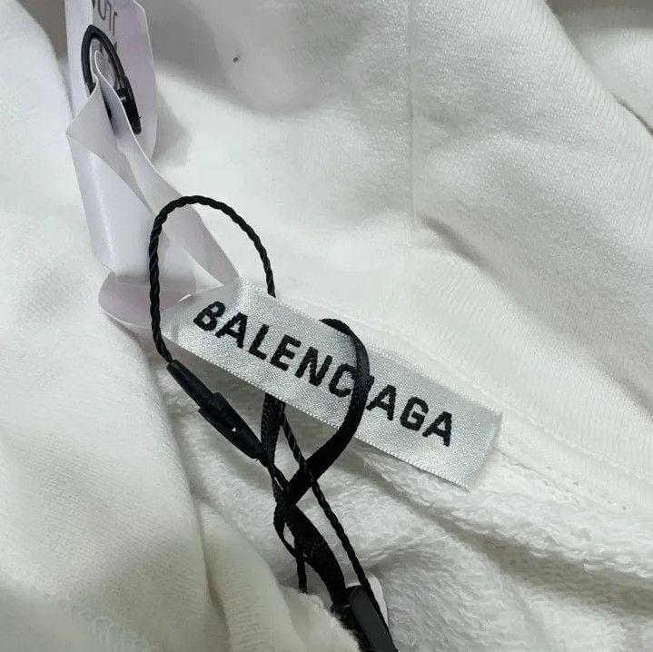 Balenciaga Balenciaga White Hoodie with Back Logo Size US S / EU 44-46 / 1 - 7 Thumbnail
